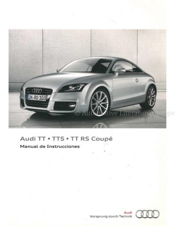 2011 AUDI TT | TTS | TT RS COUPÉ INSTRUCTIEBOEKJE SPAANS, Auto diversen