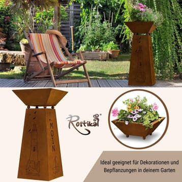 Sierzuil Moin met vuurtoren en diepe plantenschaal 35 x 35, Verzenden, Nieuw