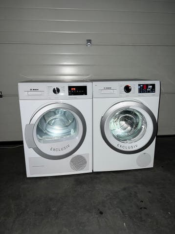 TOPSET! BOSCH 9KG IDOS WASMACHINE BOSCH 8KG WARMTEPOMPDROGER, Witgoed en Apparatuur, Energieklasse A of zuiniger, 1200 tot 1600 toeren