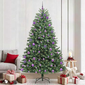 vidaXL Kunstmatige Inklapbare Kerstboom Groen 240 cm PVC en, Diversen, Verzenden, Nieuw