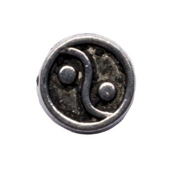 10 x metalen yin yang kraal zilver kleur 6,5 x 6,5mm gat:..., Ophalen of Verzenden, Nieuw, Kraal