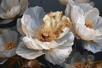 Iconica - Alabaster Petals - unique 1/1 XXL (100 x 150 cm)