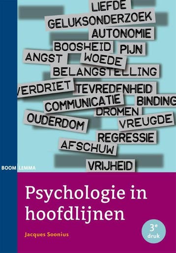 Psychologie in hoofdlijnen - Jacques Soonius 9789462360181, Verzenden, Gelezen, Jacques Soonius