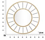 WANDSPIEGEL GLAM DONKER CM Ø 81X6,5 (SPIEGEL CM Ø 41,5), Huis en Inrichting, Woonaccessoires | Spiegels, Ophalen of Verzenden