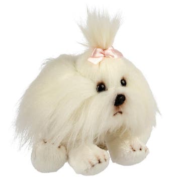 Pluche Shih Tzu knuffel - wit - 13 cm - hond, Verzenden, Nieuw