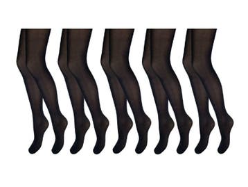Panty - 5-Pack - 40 Denier - Zwart, Verzenden, Nieuw