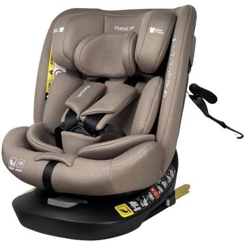 MamaLoes Sef Taupe Luxe 40-150 cm 360° i-Size Autostoel, Verzenden, Nieuw, 15 t/m 36 kg, Isofix
