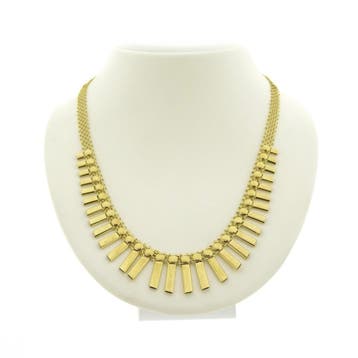 Gouden Cleopatra collier. (Ketting), Ophalen of Verzenden, Gebruikt, Goud, Goud