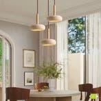 Travertijn Hanglamp – Moderne Natuursteen LED Binnenlamp, Verzenden, Nieuw