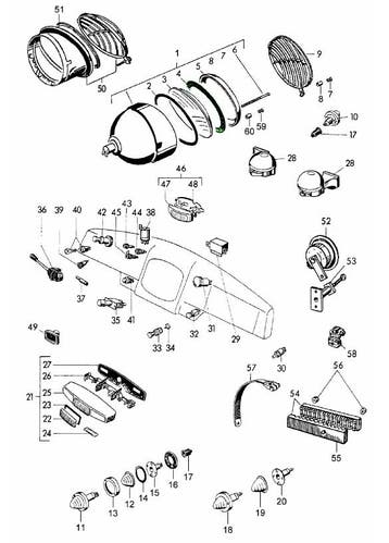Koplampafdichting. Porsche 356 Pre-A, Auto-onderdelen, Verzenden, Nieuw