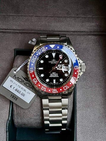 Mondia - Icon-Legend GMT Pepsi - MS-214-SS-RDBL-OY - Heren -, Nieuw