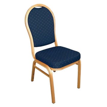 Stapelbare congresstoelen met ronde rug, blauw | 4 stuks, Zakelijke goederen, Horeca | Keukenapparatuur, Verzenden, Nieuw in verpakking
