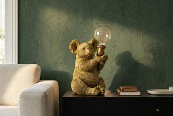 Tafellamp KOALA 30cm gouden sculptuur - 48003, Ophalen of Verzenden, Nieuw