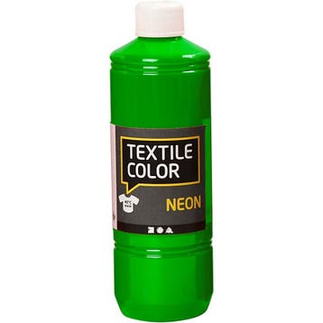 Textielkleur, neon groen, 500 ml/ 1 fles, Nieuw