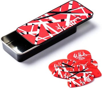 Eddie van Halen blikje met plectrums 0.60 mm officiële merch, Ophalen of Verzenden, Nieuw, Gebruiksvoorwerp