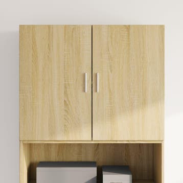 vidaXL Wandkast 80x42,5x64 cm bewerkt hout sonoma, Minder dan 50 cm, Verzenden, Nieuw, Minder dan 100 cm