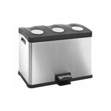 EKO Rejoice Recycling Bin 3x12 - Mat RVS, Verzenden, Nieuw