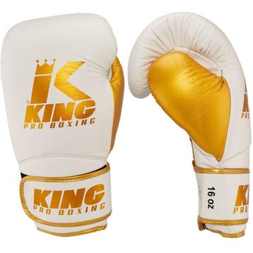 King Pro Boxing Bokshandschoenen KPB/BG Star 17 Wit Goud, Ophalen of Verzenden, Nieuw