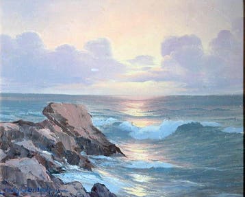 Jean Quilichini (1907-1978) - Marine rocheuse au soleil