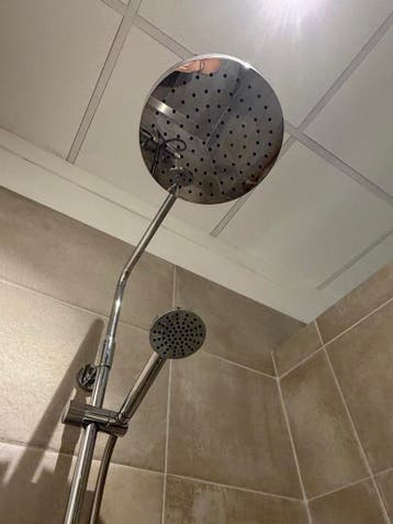 Doucheset Ben Engraved chroom 0009 - 62, Doe-het-zelf en Verbouw, Ophalen, Nieuw, Chroom, Douche