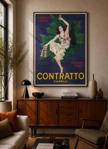Leonetto Cappiello - Vermouth Victor - Contratto Canelli