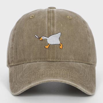 Unieke Geborduurde Baseball Cap met Gans Patroon - Casual St, Verzenden, Nieuw