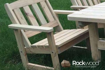 Rockwood® Tuintafel Avalon grijs 1.40m, Tuin en Terras, Tuinsets en Loungesets, Ophalen of Verzenden, Nieuw, Hout