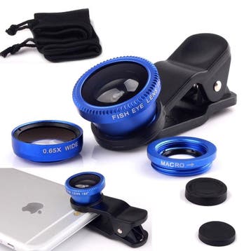 DrPhone PiX 3-in-1 Fish Eye Lens Kit - 180° Macro & Groothoe, Verzenden, Nieuw