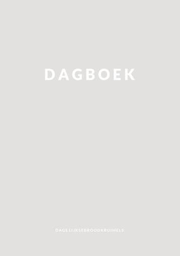 Dagboek Dagelijksebroodkruimels |  | Nieuw, Ophalen of Verzenden, Nieuw