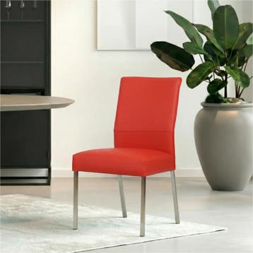 Set van 6 Leren eetkamerstoelen Real - Toledo Ferrari, Ophalen of Verzenden, Nieuw, Leer