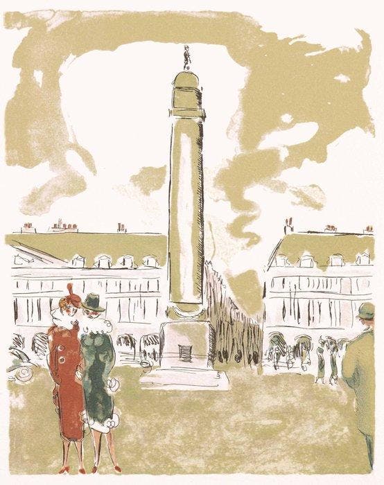 Kees Van Dongen (1877-1968) - Place Vendôme, Antiek en Kunst, Antiek | Overige Antiek