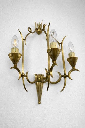 Wandlamp - Messing - Franz Haegele