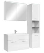 Badkamermeubel Set Paso 80 x 40 cm Wit Badmeubel, Huis en Inrichting, Badkamer | Badkamermeubels, Verzenden, Nieuw, Wastafelkast