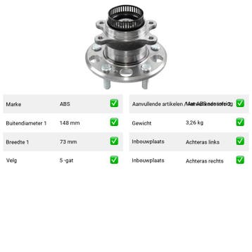 Wiellager Kia Ceed 1.4 CVVT (ED) Van 2009-07 tot 2012-12 - W, Verzenden, Nieuw, Kia
