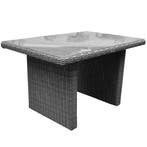 Ibiza lounge-dining tafel 120x80xH70 cm grijs, Tuin en Terras, Tuintafels, Ophalen of Verzenden, Nieuw, Wicker