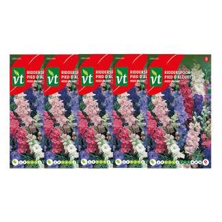 Bloemzaden ridderspoor | VT | 5 stuks (Gemengd), Tuin en Terras, Bloembollen en Zaden, Verzenden