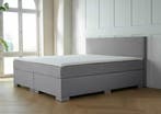 ACTIE! Boxspring Barcelona 160 200 Grijs, Verzenden, 200 cm, 160 cm, Nieuw