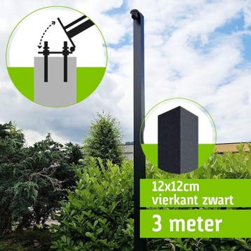 Vierkante cameramast met kantelanker 3 meter Zwart, Ophalen of Verzenden, Nieuw