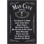 Wandbord - Man Cave Rules, Ophalen of Verzenden, Nieuw