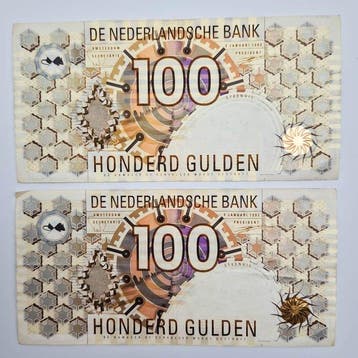 Nederland. - 2 x 100 Gulden 1992 - PL105 (Zonder