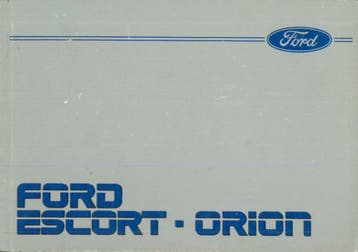 1986 Ford Escort-Orion Instructieboekje Nederlands, Verzenden