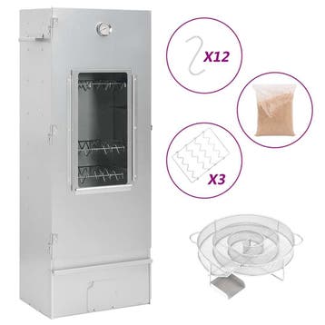 vidaXL BBQ-rookoven met koude rookgenerator gegalvaniseerd, Tuin en Terras, Verzenden, Nieuw
