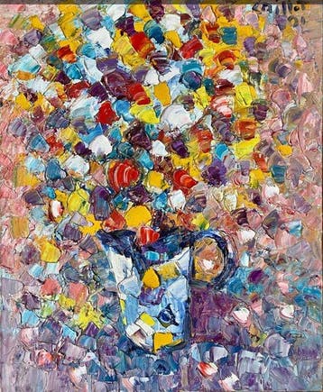 European School (XX), signed Caillot - Bouquet aux fleurs
