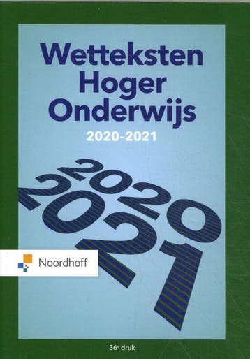 Wetteksten Hoger Onderwijs 2020-2021, 9789001593285, Verzenden, Zo goed als nieuw, HBO