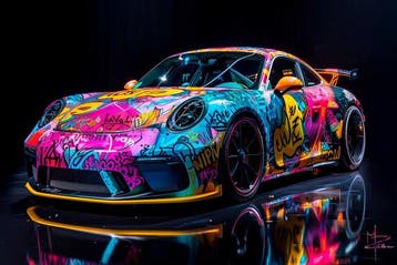 PLM-Art - Graffitis Porsche Car