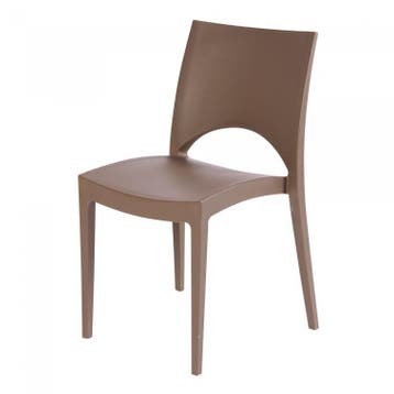 Stapelstoel June | Polypropyleen | Teak | 4 stuks, Verzenden, Nieuw in verpakking