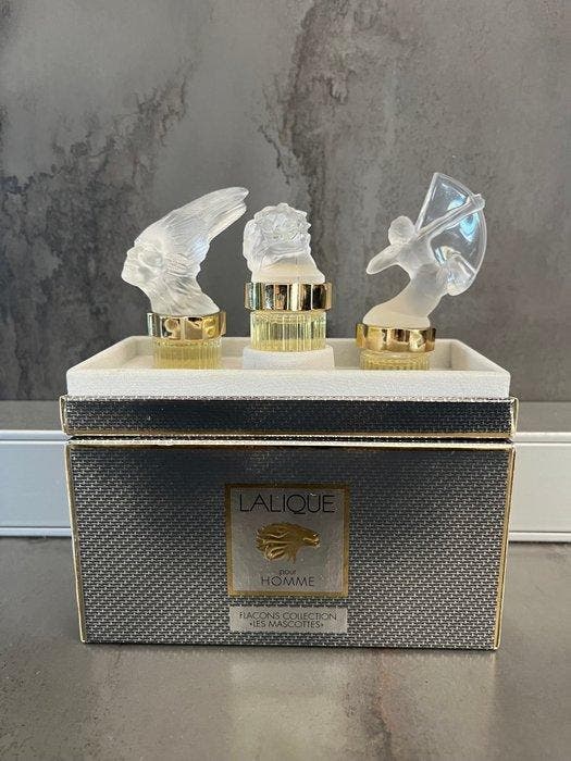 Lalique - Parfumfles - Les Mascottes - Glas en luciet, Antiek en Kunst, Antiek | Glas en Kristal