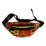 Afrikaanse print heuptasje / Fanny pack - Groen / gele kente, Sieraden, Tassen en Uiterlijk, Tassen | Damestassen, Ophalen of Verzenden