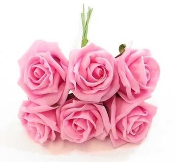 Foamroos princess kleurvast antique hard roze 6 cm bundel, Ophalen of Verzenden, Nieuw