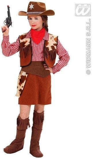 Cowboy kostuum meisje deluxe, Ophalen of Verzenden, Nieuw